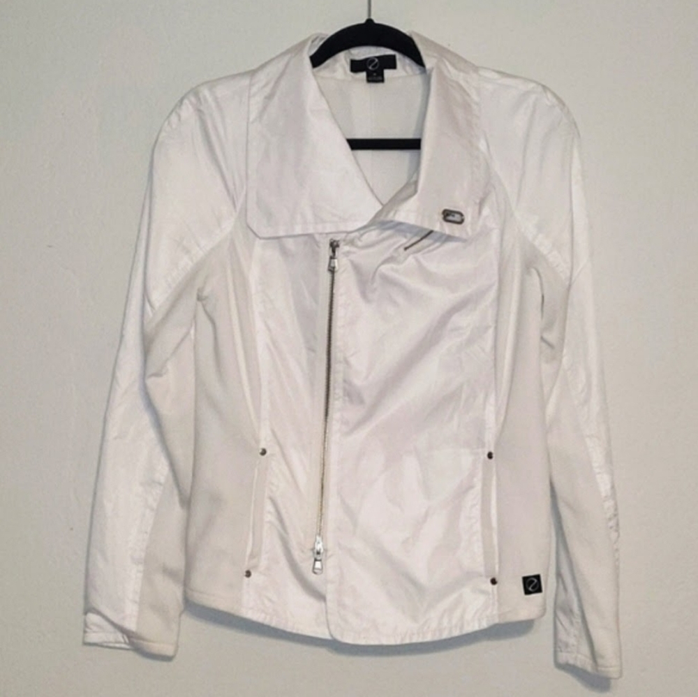 White Athletic Jacket Size Medium - image 2